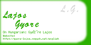 lajos gyore business card